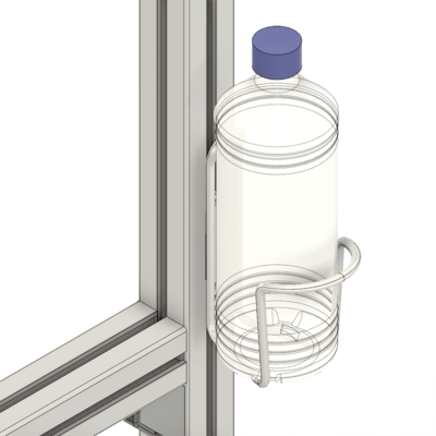 72-010-1 MODULAR SOLUTIONS PROFILE<BRE>ALUMINUM BOTTLE CAGE W/HARDWARE